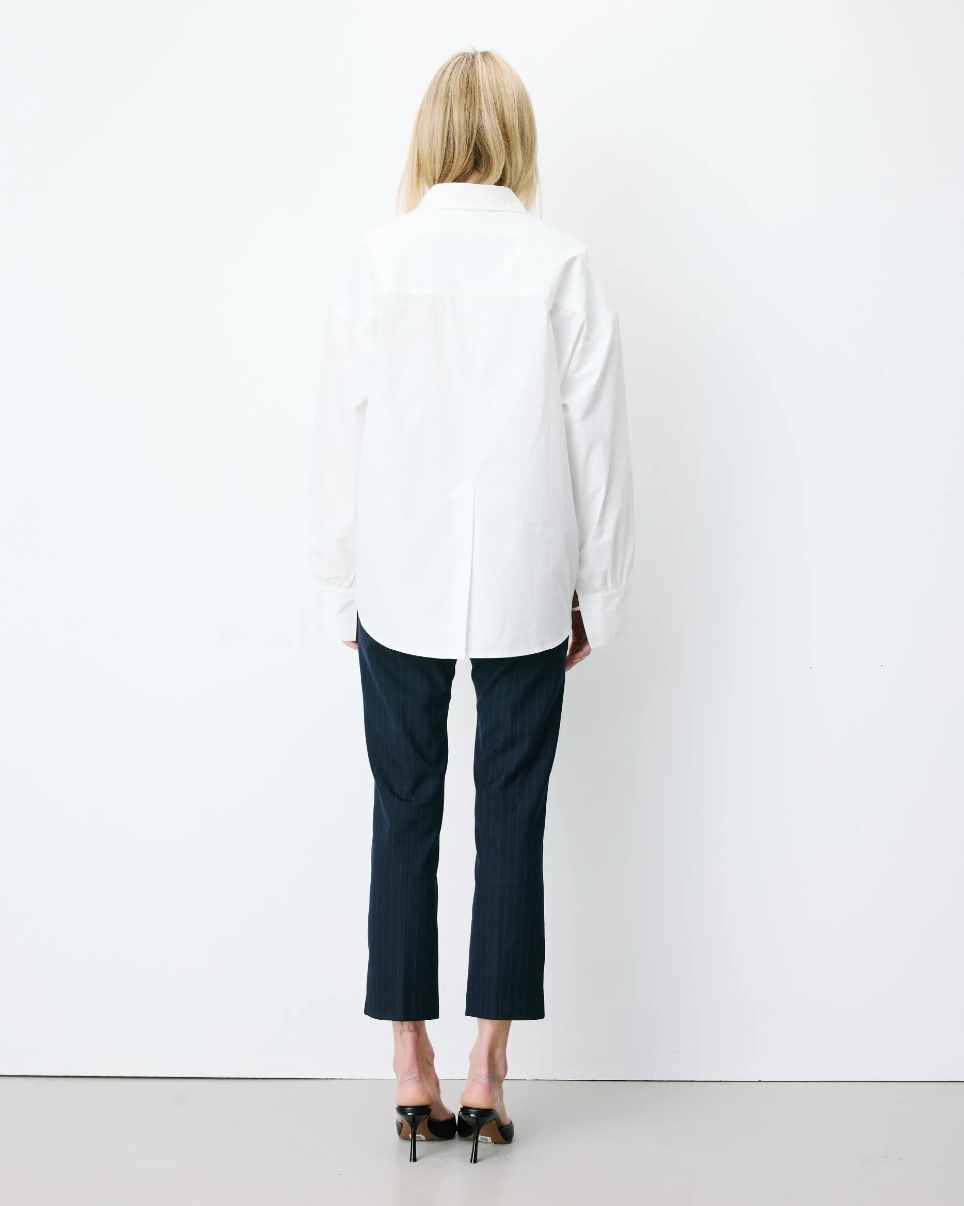 Chemise oversize en coton ivoire Armelle