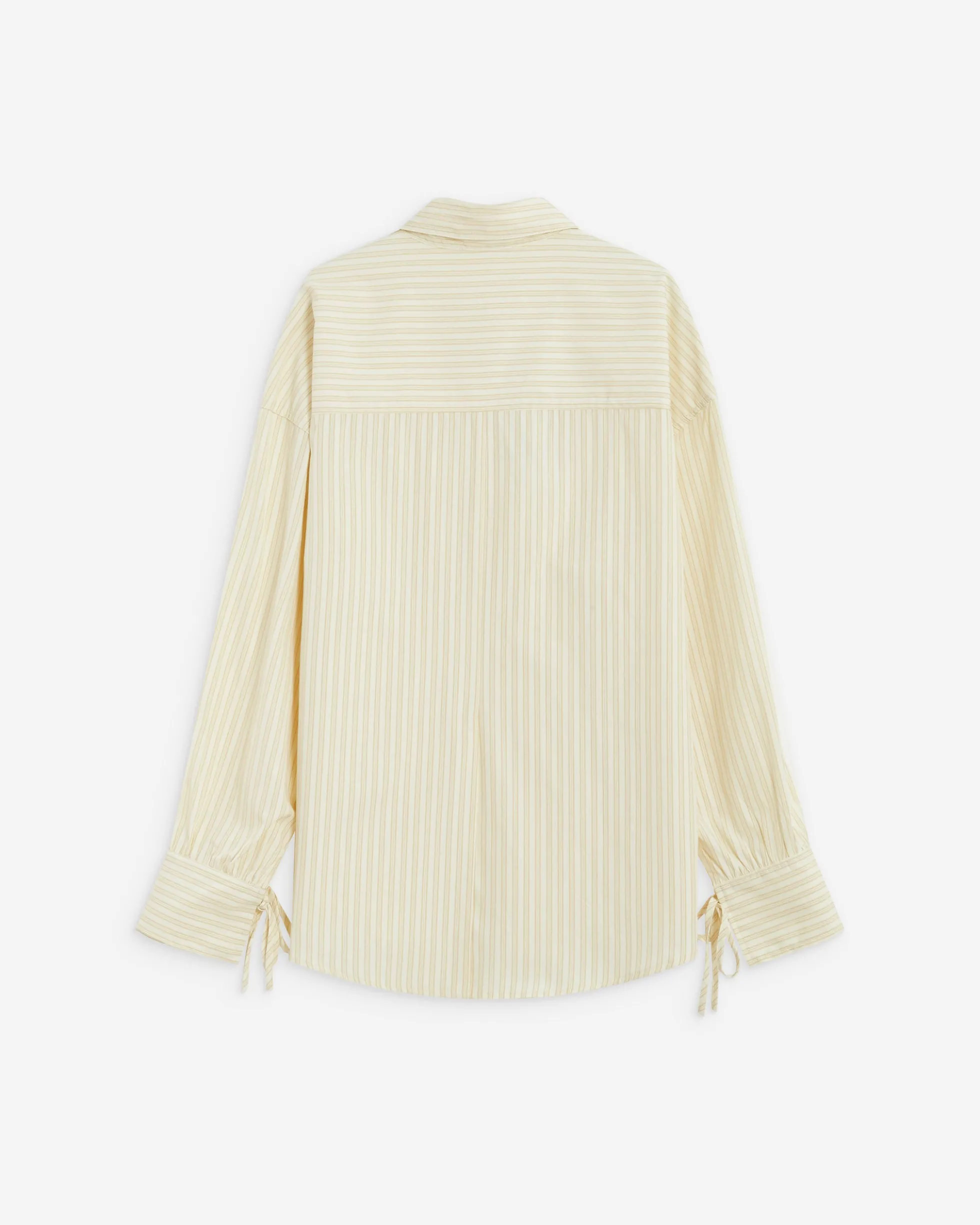Chemise oversize en coton rayée vanille Armelle