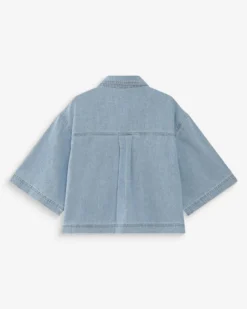 Chemise oversize en denim skyblue Vita