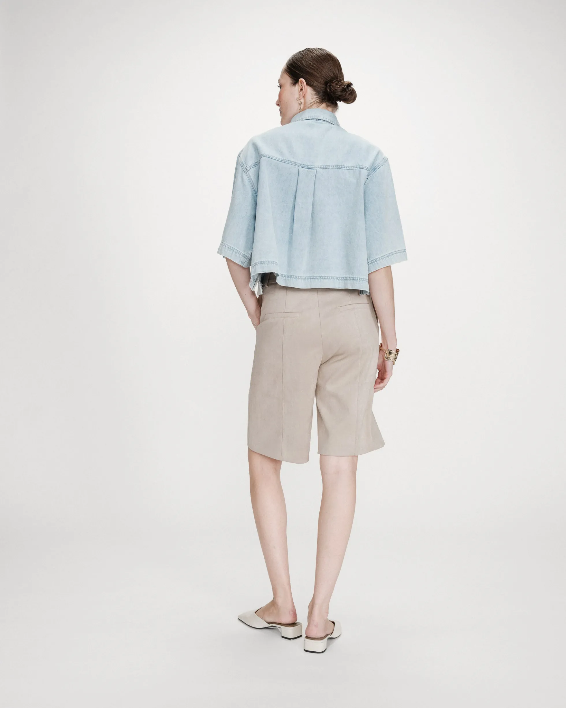 Chemise oversize en denim skyblue Vita