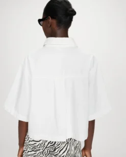 Chemise oversize en denim white Vita