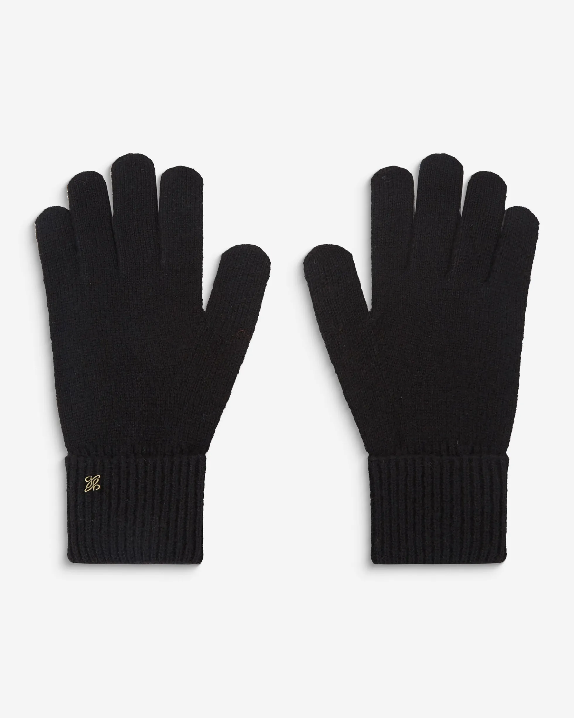 Duo bonnet et gants en maille noir Anicet