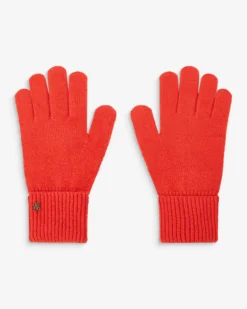 Duo bonnet et gants en maille sanguine Anicet
