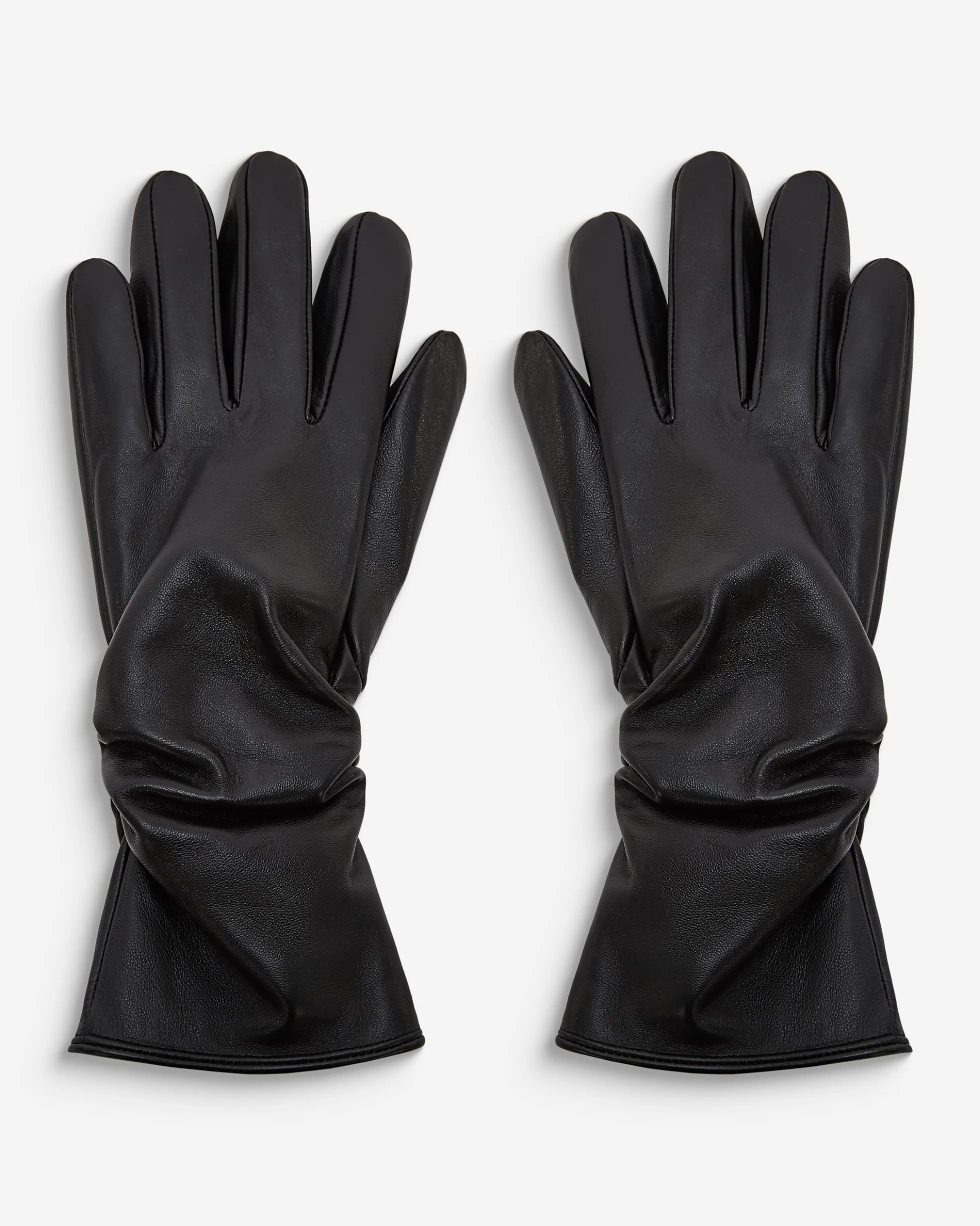 Gants en cuir d’agneau doublés noir Blaine