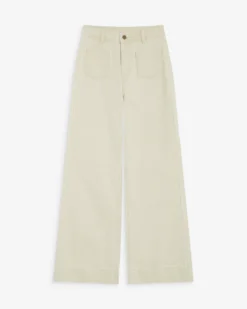 Jean droit taille haute poches plaquées sable Jacob