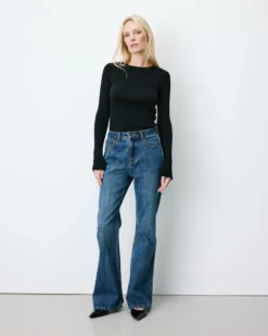 Jean flare délavé taille mi haute vintageblue Joseph