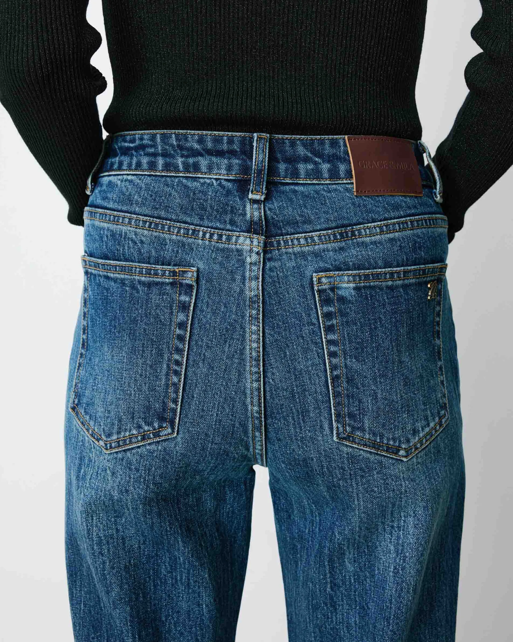 Jean flare délavé taille mi haute vintageblue Joseph