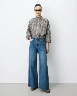 Jean jambe large poches tressées vintageblue Julian