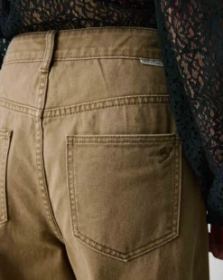 Jean jambe large poches tressées mocha Julian
