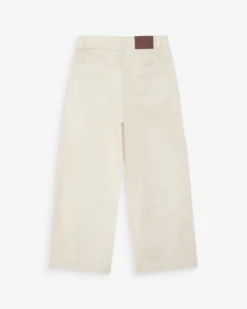 Jean loose 7/8e taille haute poches plaquées ecru Joe