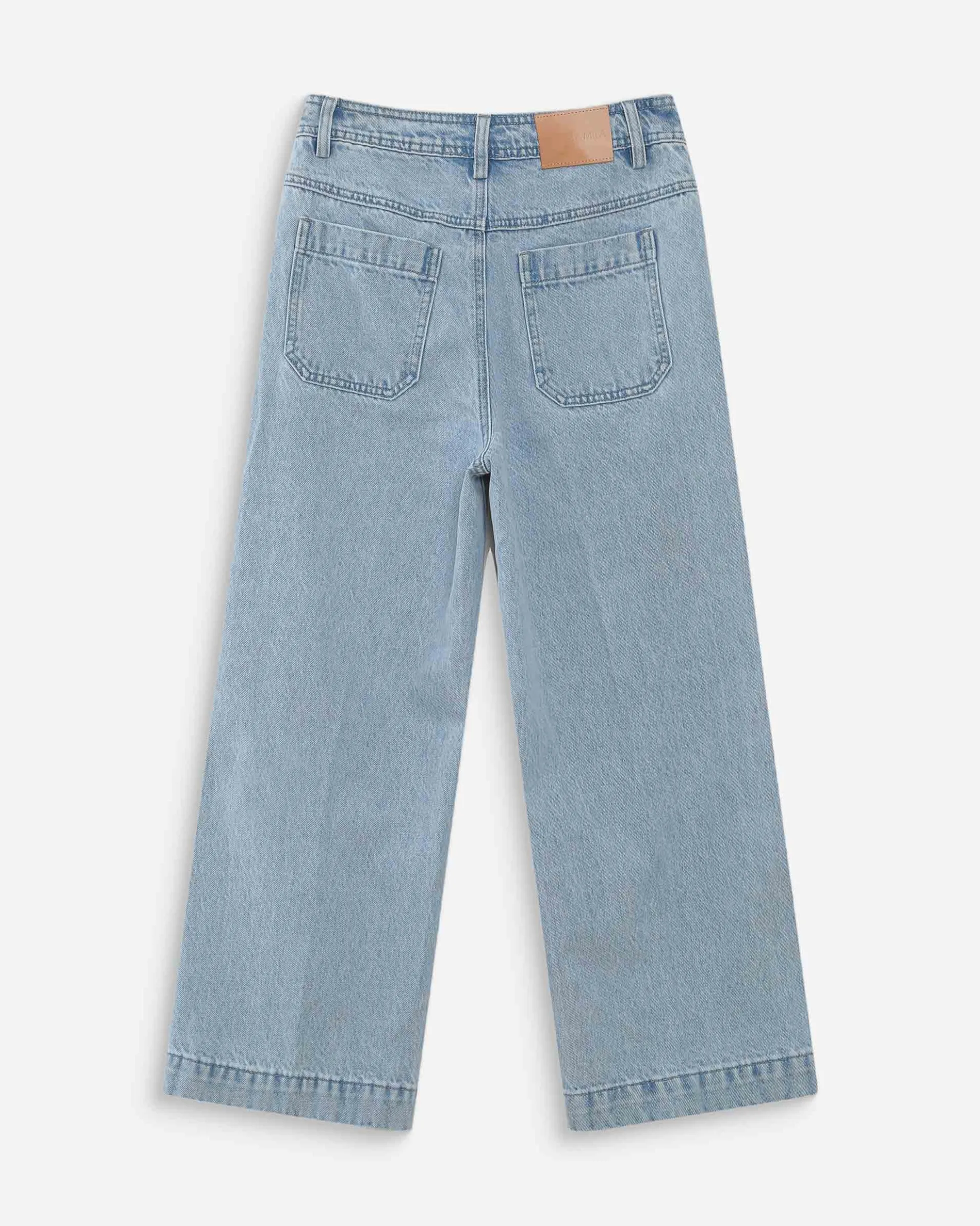 Jean loose 7/8e taille haute poches plaquées skyblue Joe