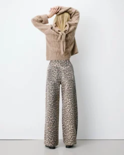 Jean taille haute loose imprimé leo Socca