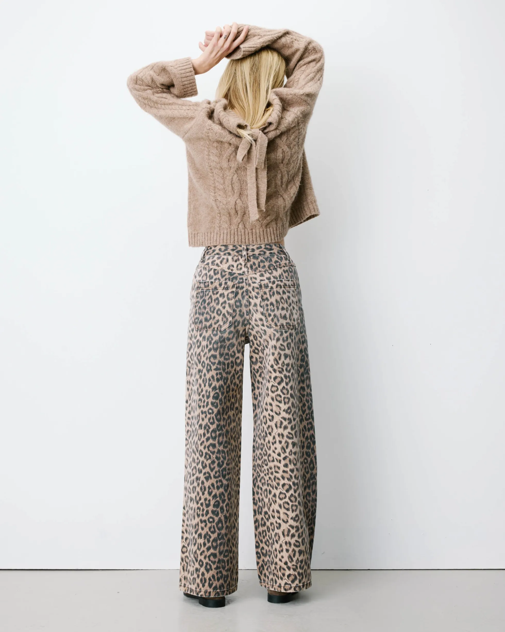 Jean taille haute loose imprimé leo Socca