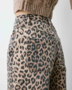 Jean taille haute loose imprimé leo Socca