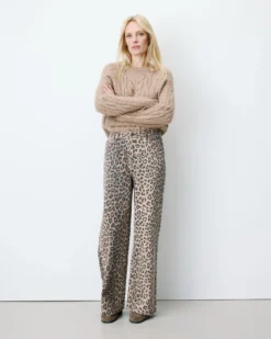 Jean taille haute loose imprimé leo Socca