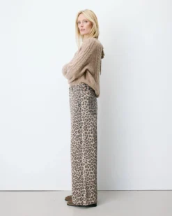 Jean taille haute loose imprimé leo Socca