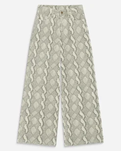 Jean taille haute loose imprimé python Socca