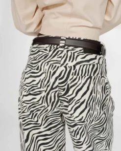 Jean taille haute loose imprimé zebre Socca