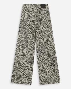 Jean taille haute loose imprimé zebre Socca