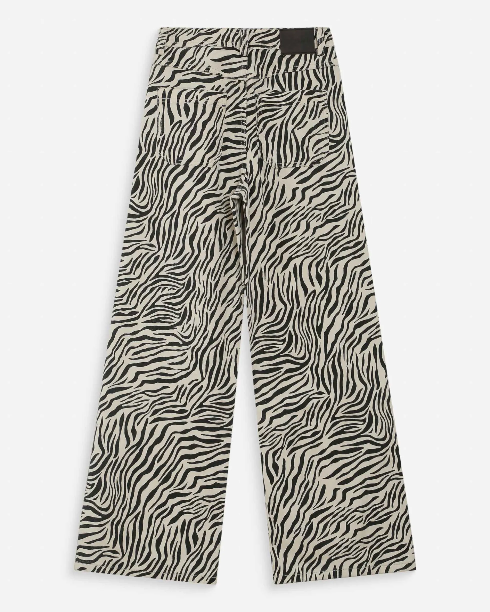 Jean taille haute loose imprimé zebre Socca