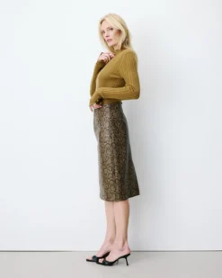 Jupe fourreau similicuir taille haute python Acacia
