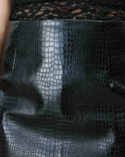 Jupe fourreau similicuir taille haute croco Acacia