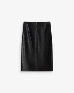 Jupe fourreau similicuir taille haute croco Acacia