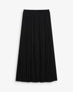 Jupe longue plissée noir Anissa