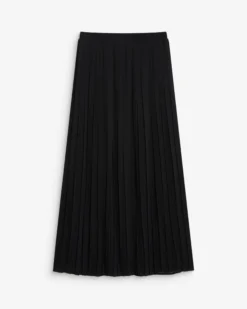 Jupe longue plissée noir Anissa