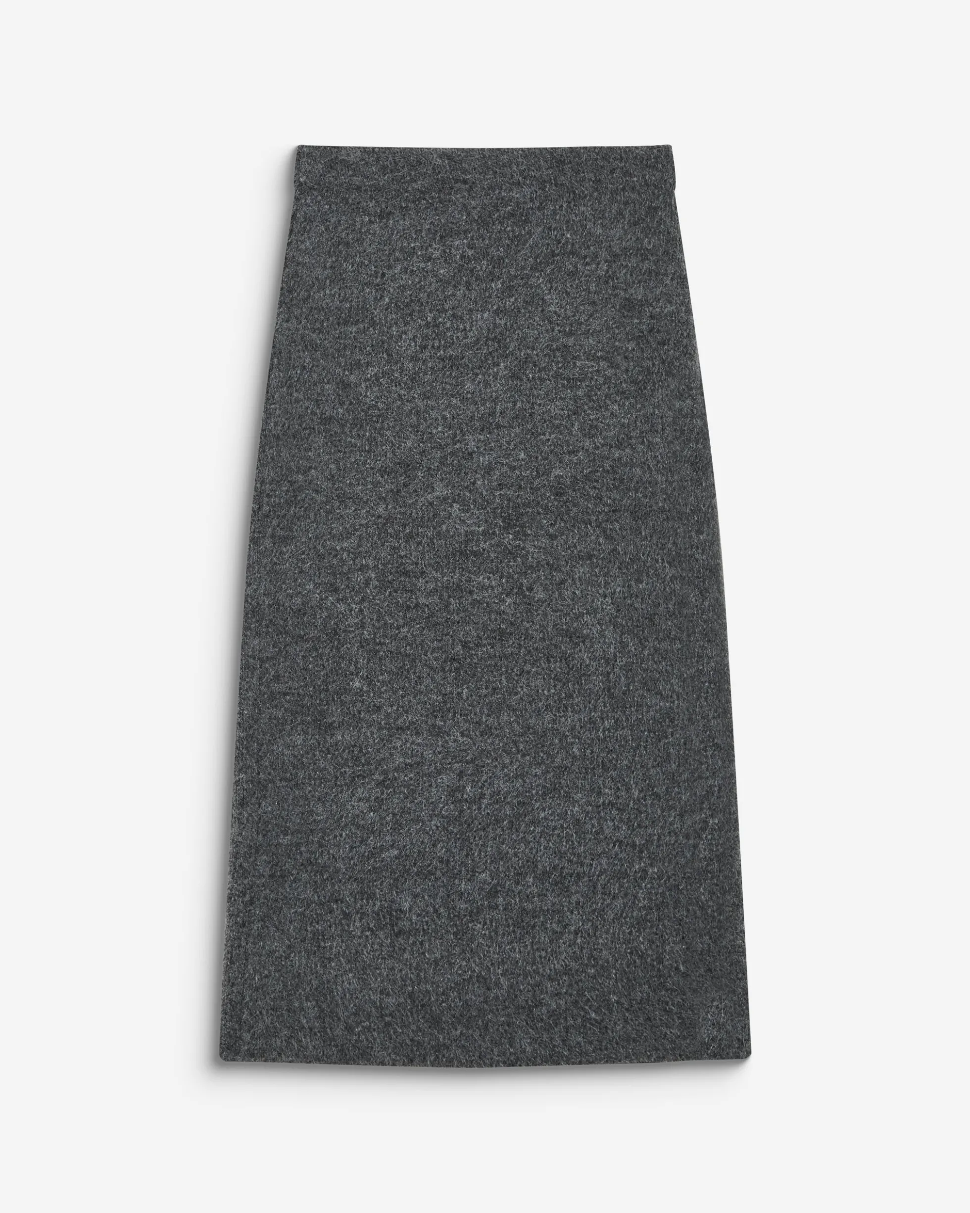 Jupe longue portefeuille en maille anthracite Biana