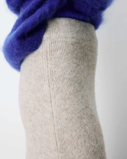 Jupe longue évasée en maille taille haute grege Aluna