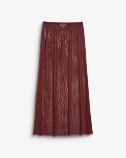 Jupe plissée longue en mousseline cherry Baila