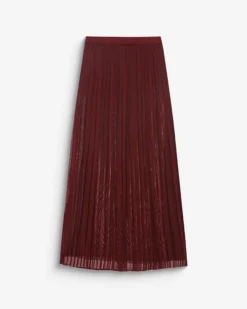 Jupe plissée longue en mousseline cherry Baila