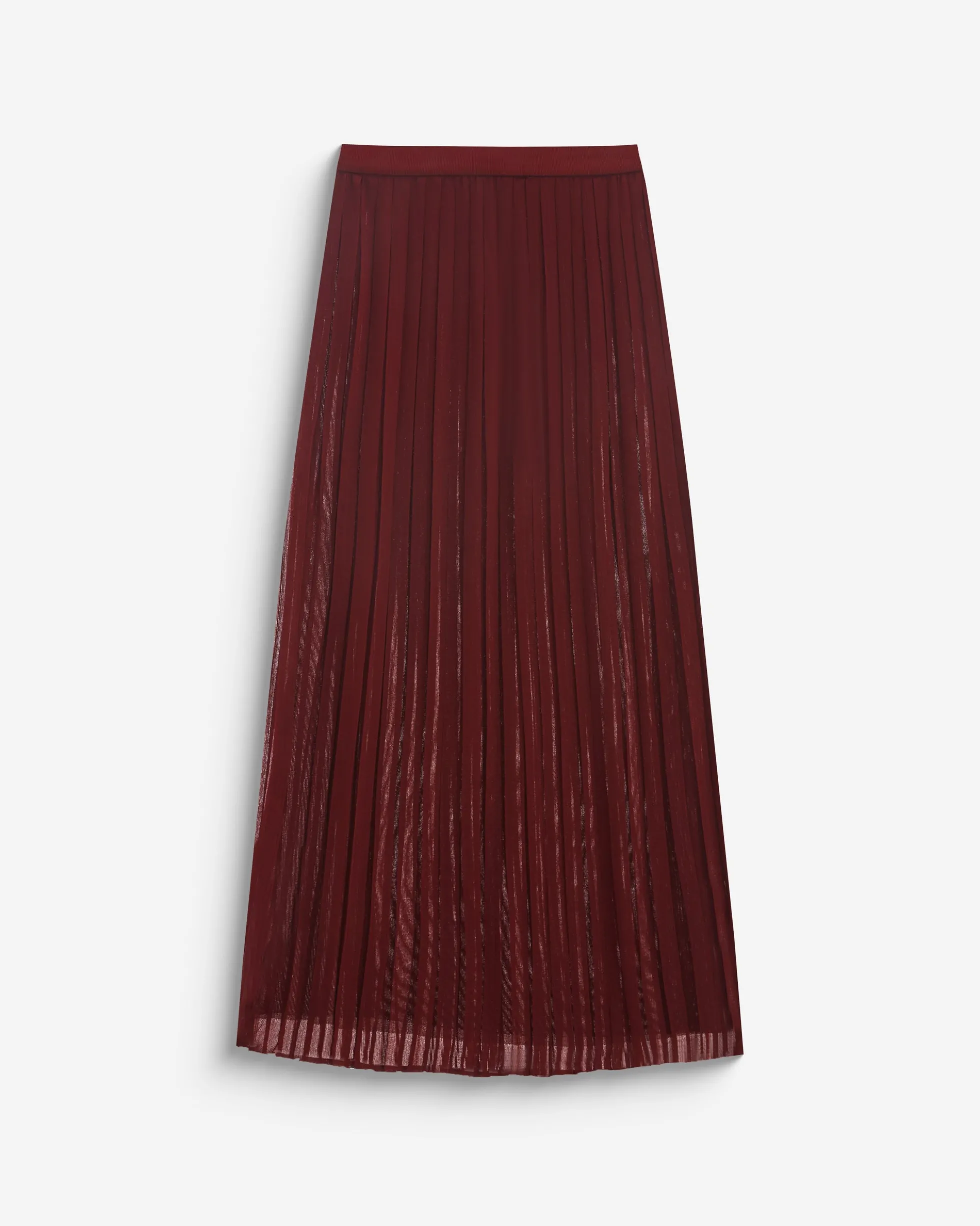 Jupe plissée longue en mousseline cherry Baila