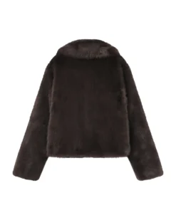 Manteau fausse fourrure chocolat Shonna