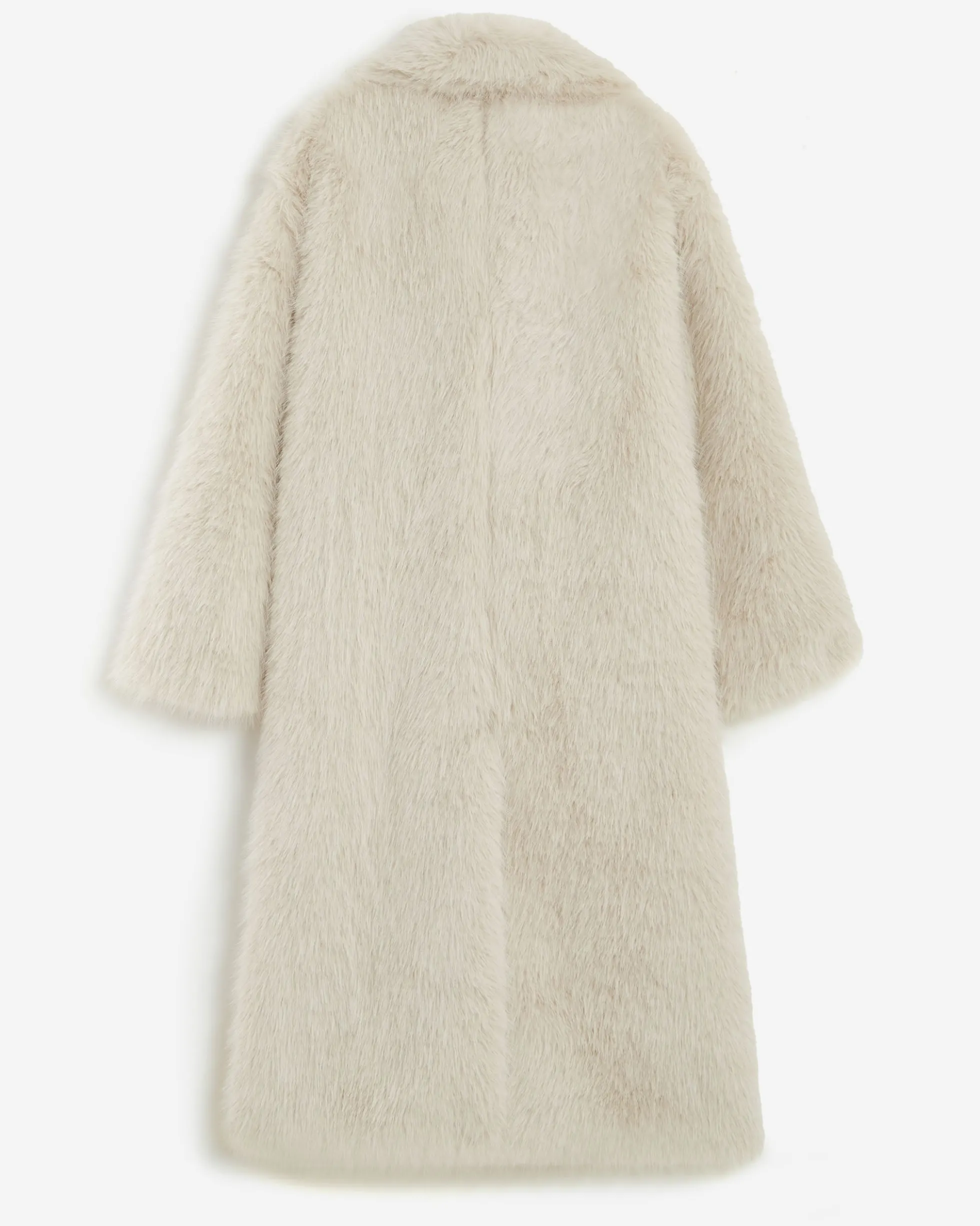 Manteau long oversize en fausse fourrure grege Alara