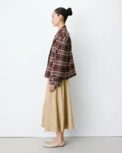 Manteau oversize croisé à carreaux cherry Ayme