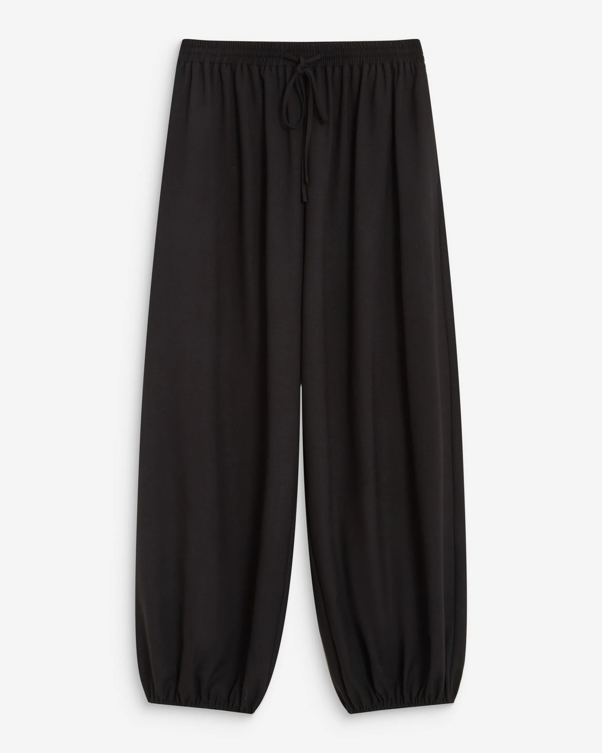 Pantalon ballon taille haute ajustable noir Aniel