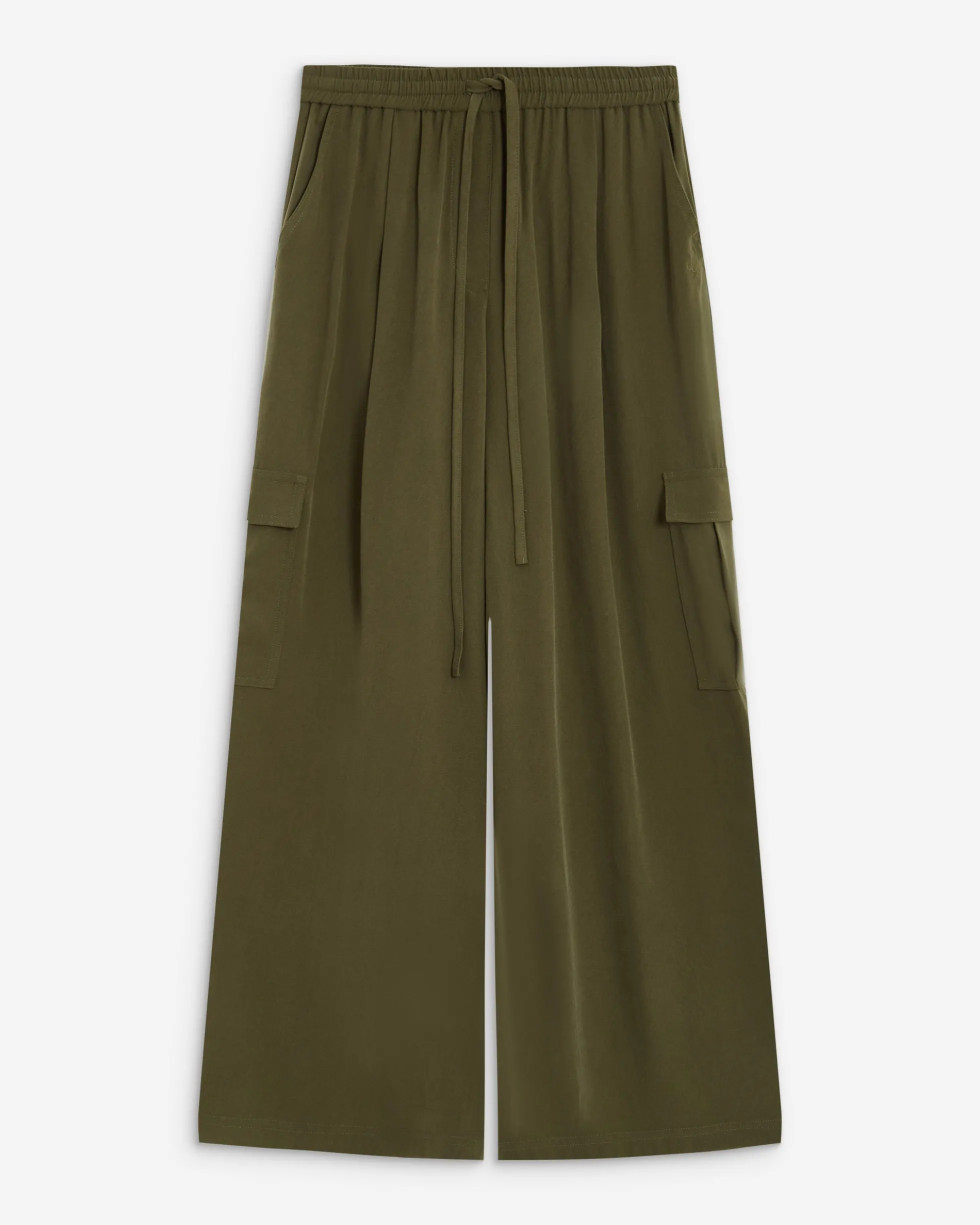 Pantalon cargo oversize taille haute kaki Anvar