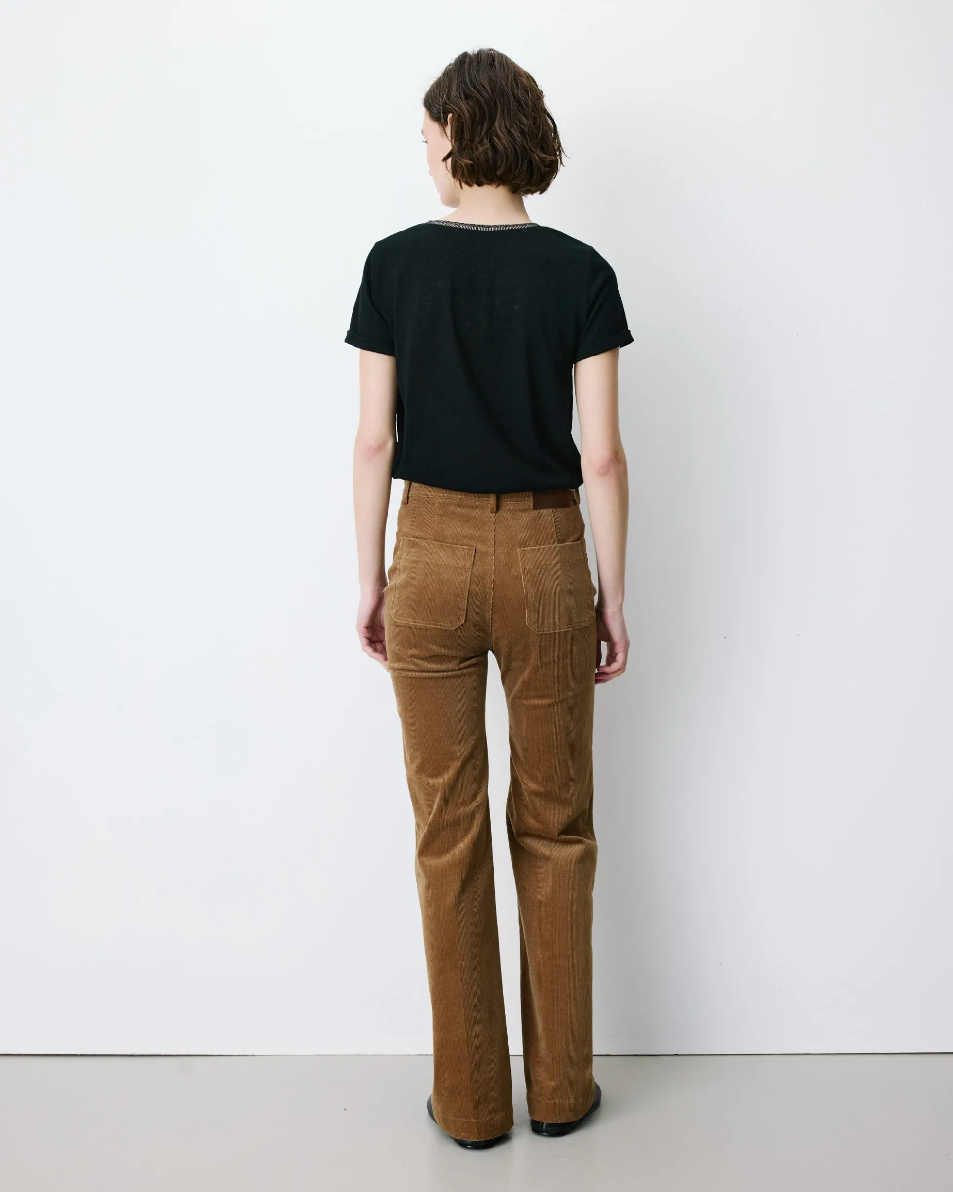 Pantalon droit velours côtelé coffee Alban