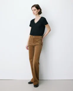 Pantalon droit velours côtelé coffee Alban