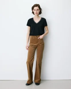 Pantalon droit velours côtelé coffee Alban