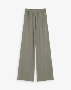 Pantalon en modal jambe large kaki Pax