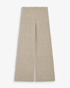 Pantalon large en maille texturée grege Bilo