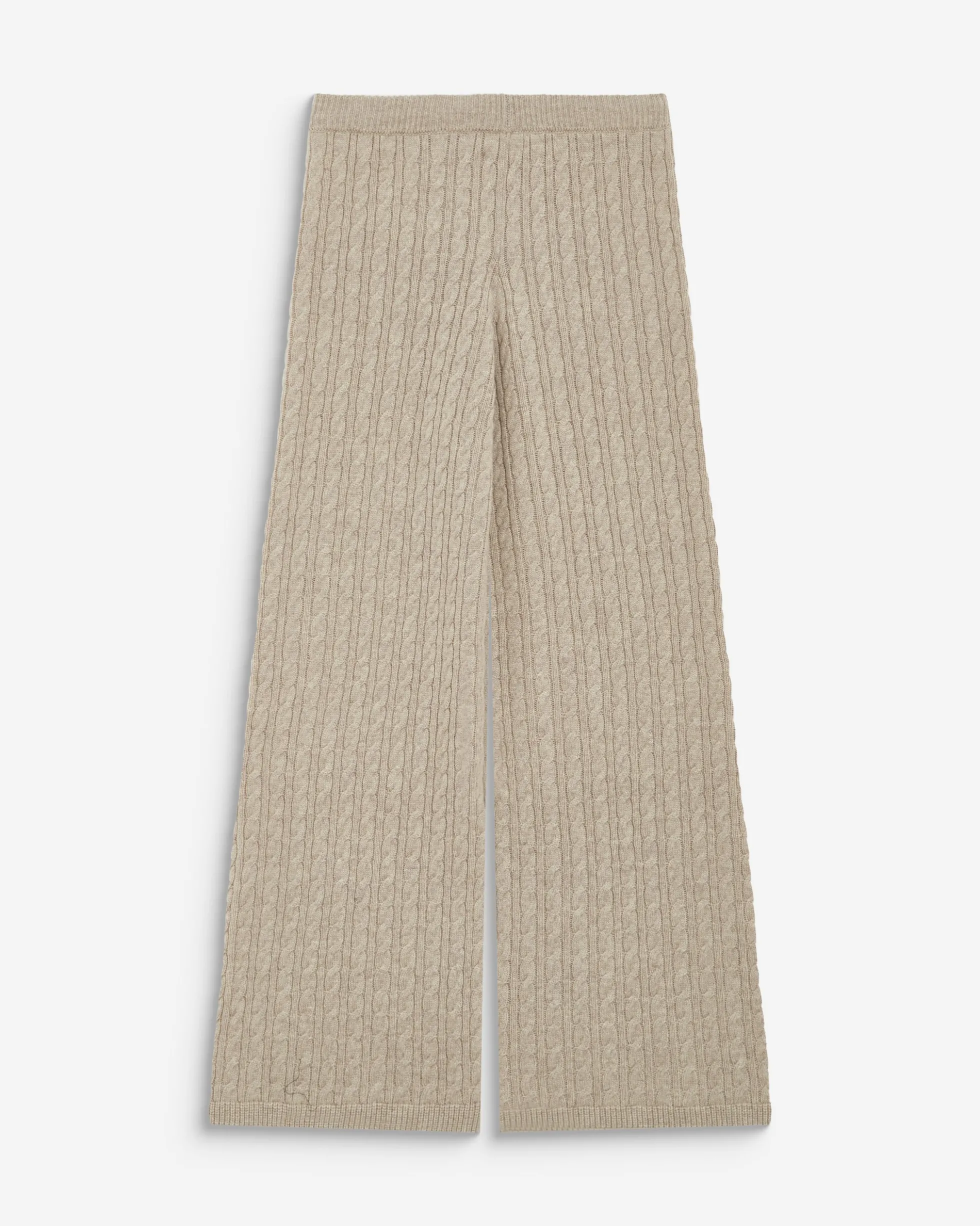 Pantalon large en maille texturée grege Bilo