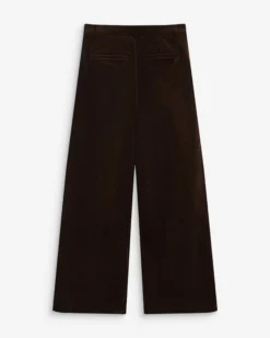Pantalon oversize velours côtelé chocolat Abriel