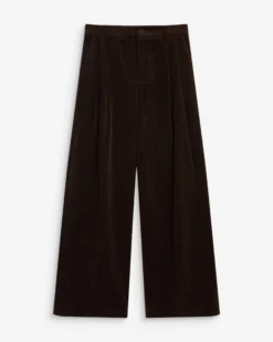 Pantalon oversize velours côtelé chocolat Abriel