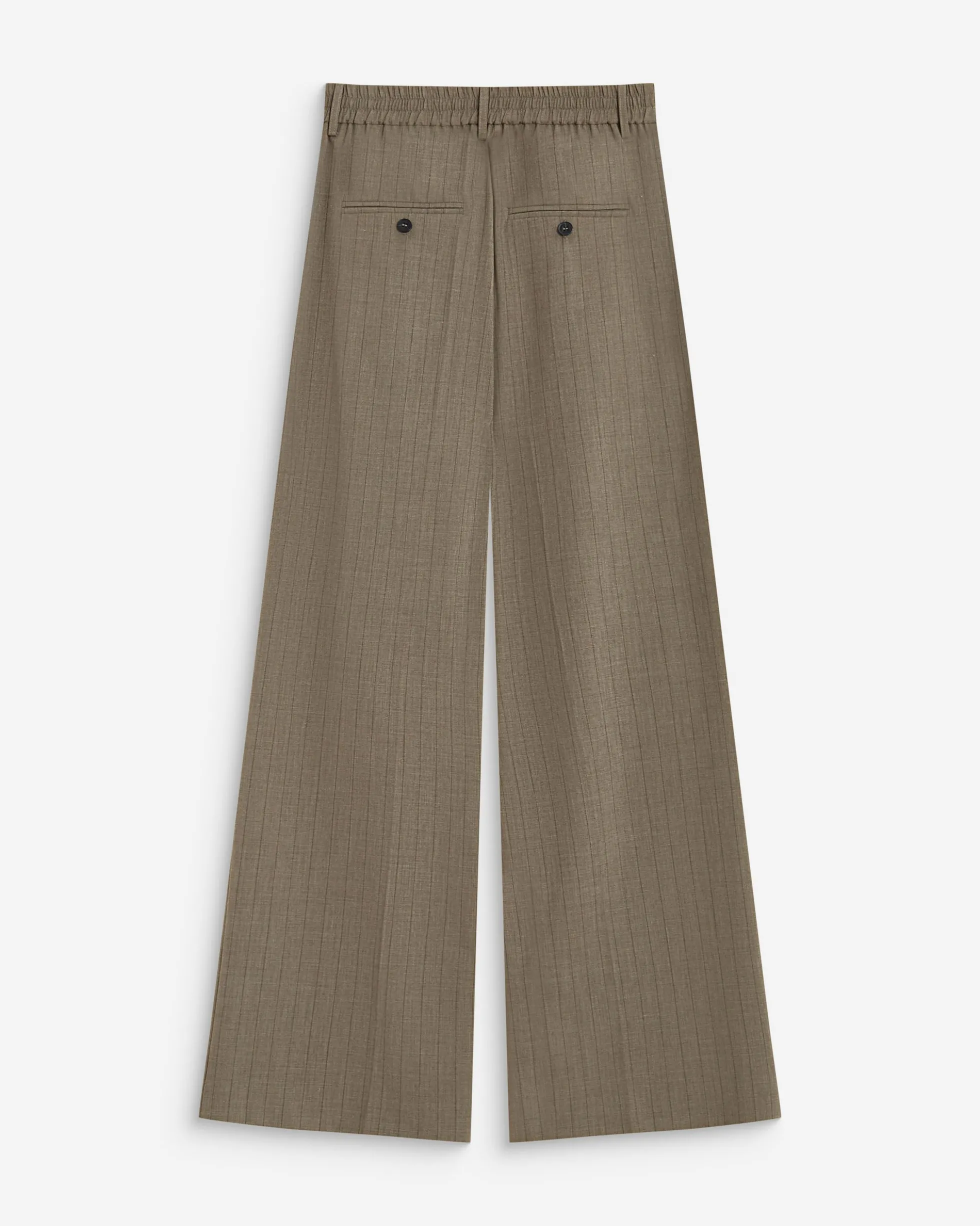 Pantalon tailleur ample ceinture nouable rayure Ardoise