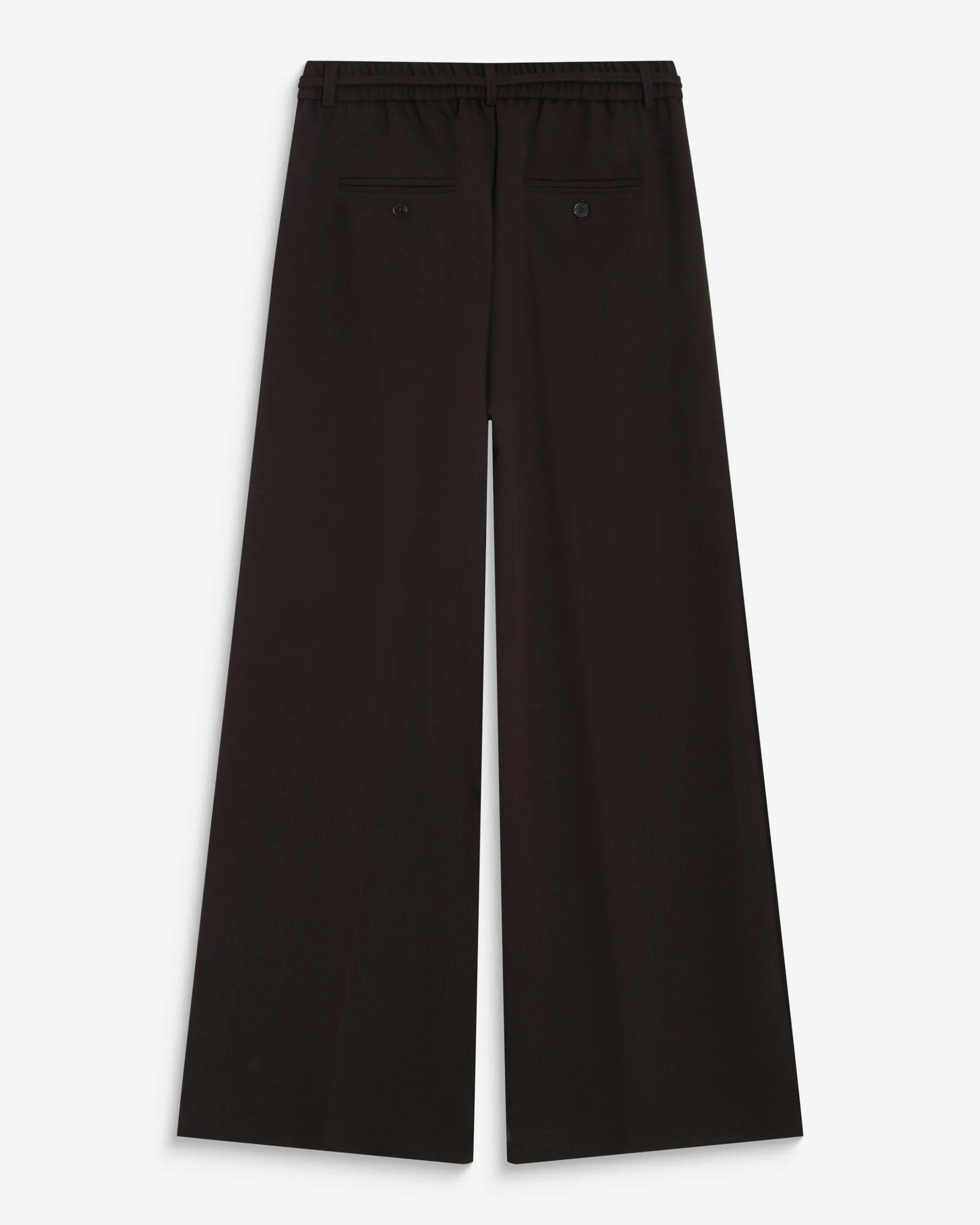 Pantalon tailleur ample ceinture nouable chocolat Ardoise