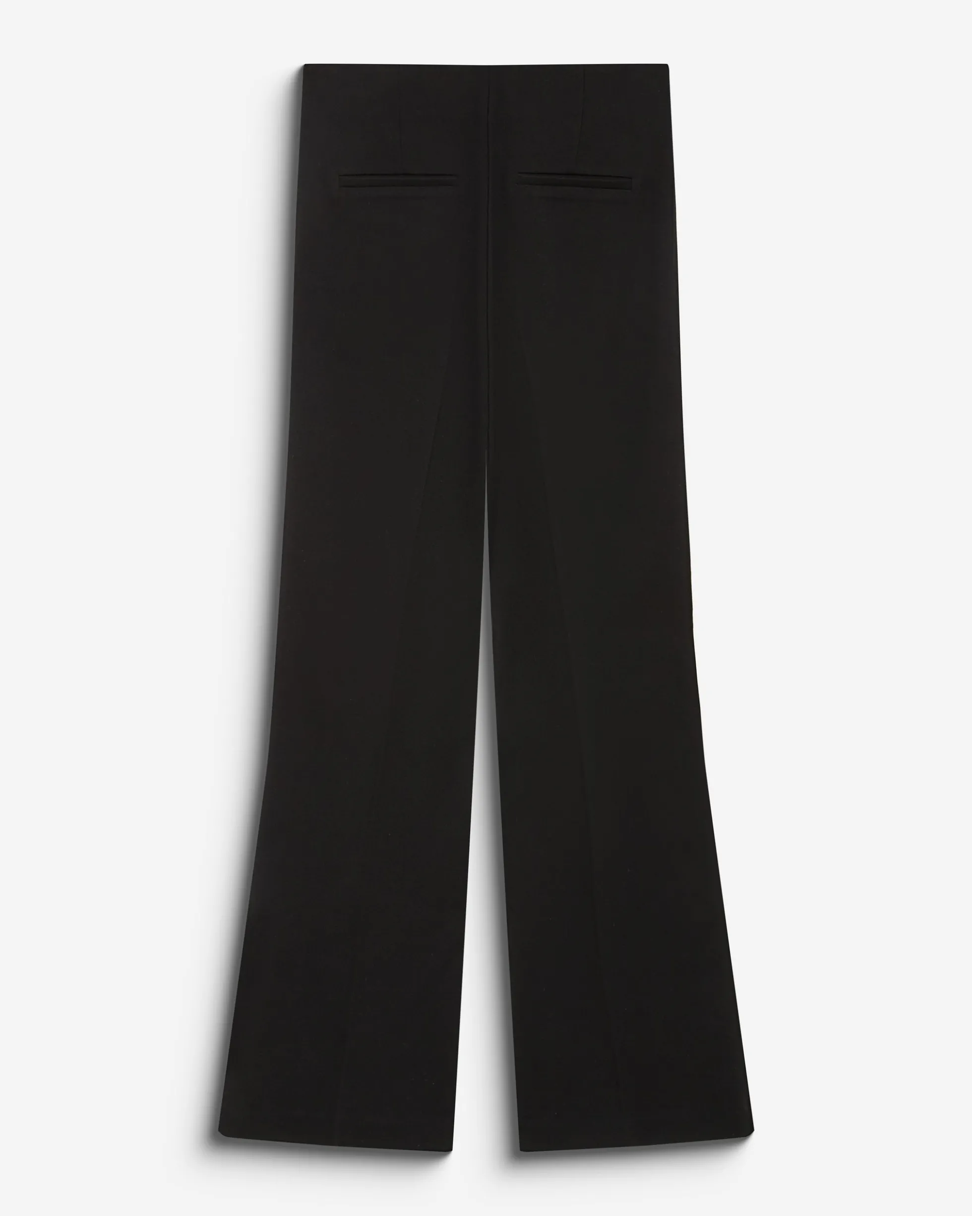 Pantalon tailleur flare à ceinture plate noir Bryan